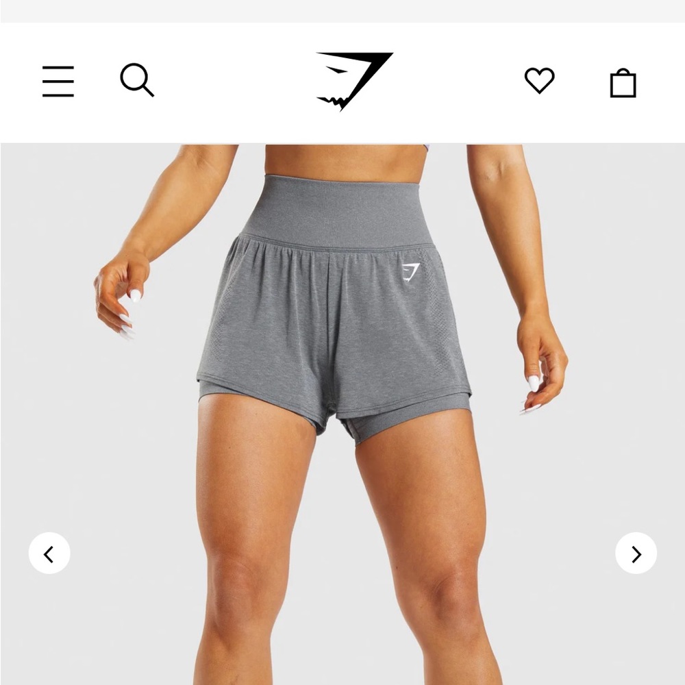 Never worn Gym Shark Vital Seamless 2.0 2-in-1 shorts